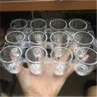 Bộ ly rượu 12c dáng bầu; thẳng thuỷ tinh