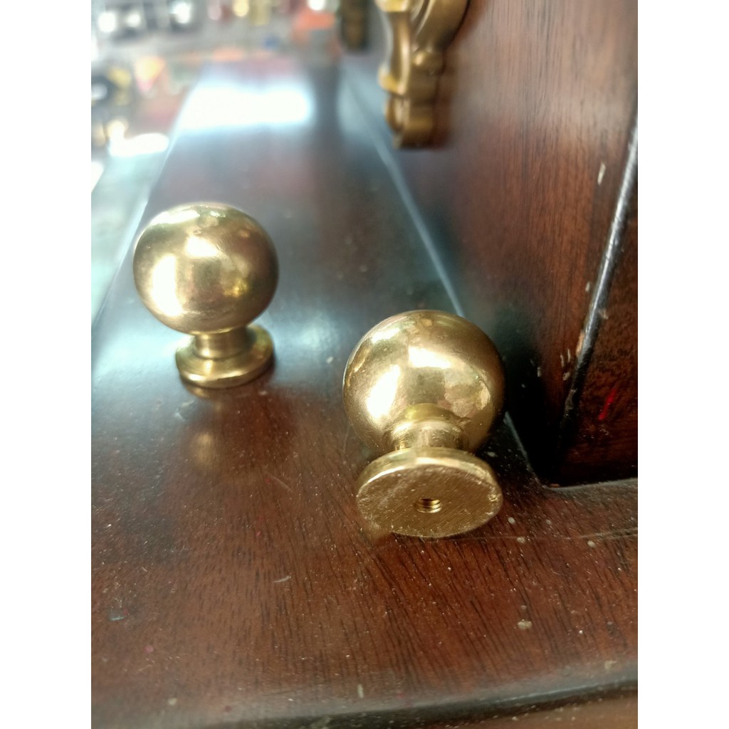 Núm tủ bi Đồng thau nguyên khối KD030