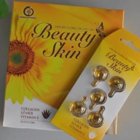Vitamin E bôi dưỡng da cao cấp Beauty Skin hộp 50 viên
