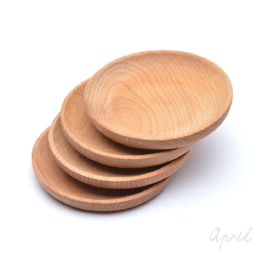 Đĩa ăn thân thiện môi với trường đĩa tròn bằng gỗ đĩa hoặc dịch vụ tráng miệng trường học khay gỗ sushi bảng tiệc bàn dao kéo