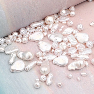 Hạt Ngọc Trai Bằng Nhựa ABS Màu Trắng Dùng Làm Trang Sức DIY Kiểu Mới