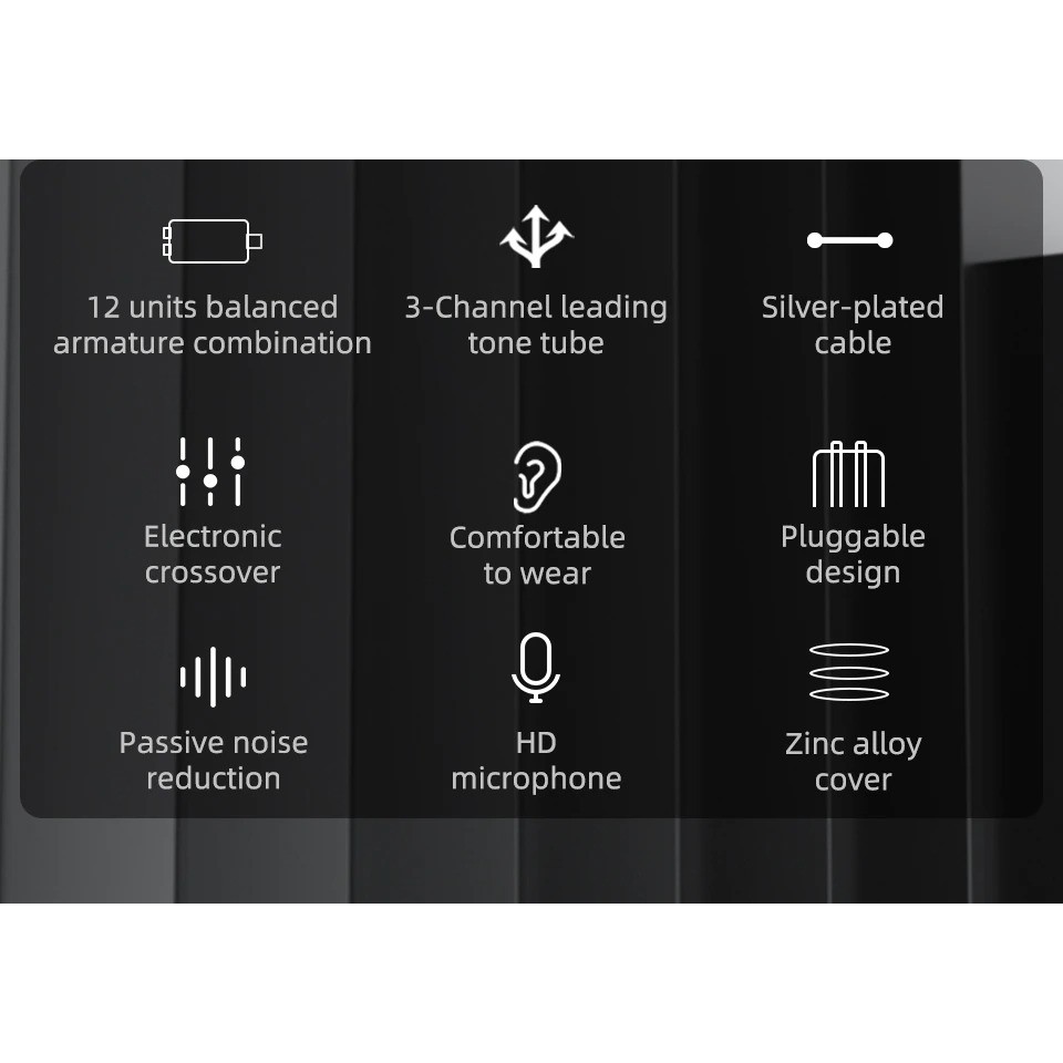 Tai nghe KZ AST 24 BA Hifi Bass Tai Nghe Nhét Tai Loại Bỏ Tiếng Ồn Tai Nghe Nhét Tai Thể Thao