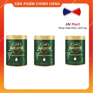 Sữa Aptamil Essensis Số 3, 2,1 Dòng Sữa Hữu Cơ Organic Tăng Đề Kháng Hộp 900G Nhập Khẩu Nội Địa Úc Hàng Bay Air Date Mới