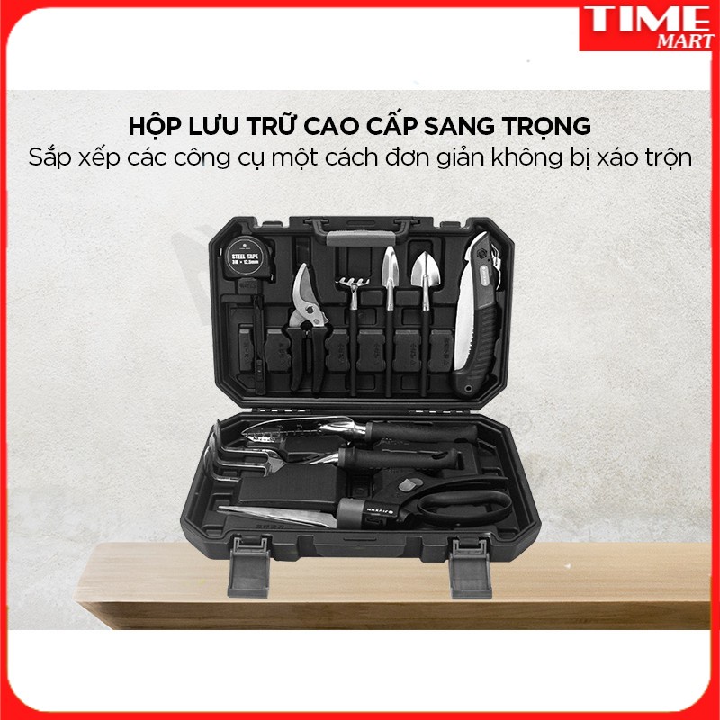 Bộ Dụng Cụ Làm Vườn 10 IN 1 XIAOMI JIUXUN TOOLS Tích Hợp 10 Công Cụ Tiện Ích, Vật Liệu Cao Cấp Bền Bỉ[TIME_MART]