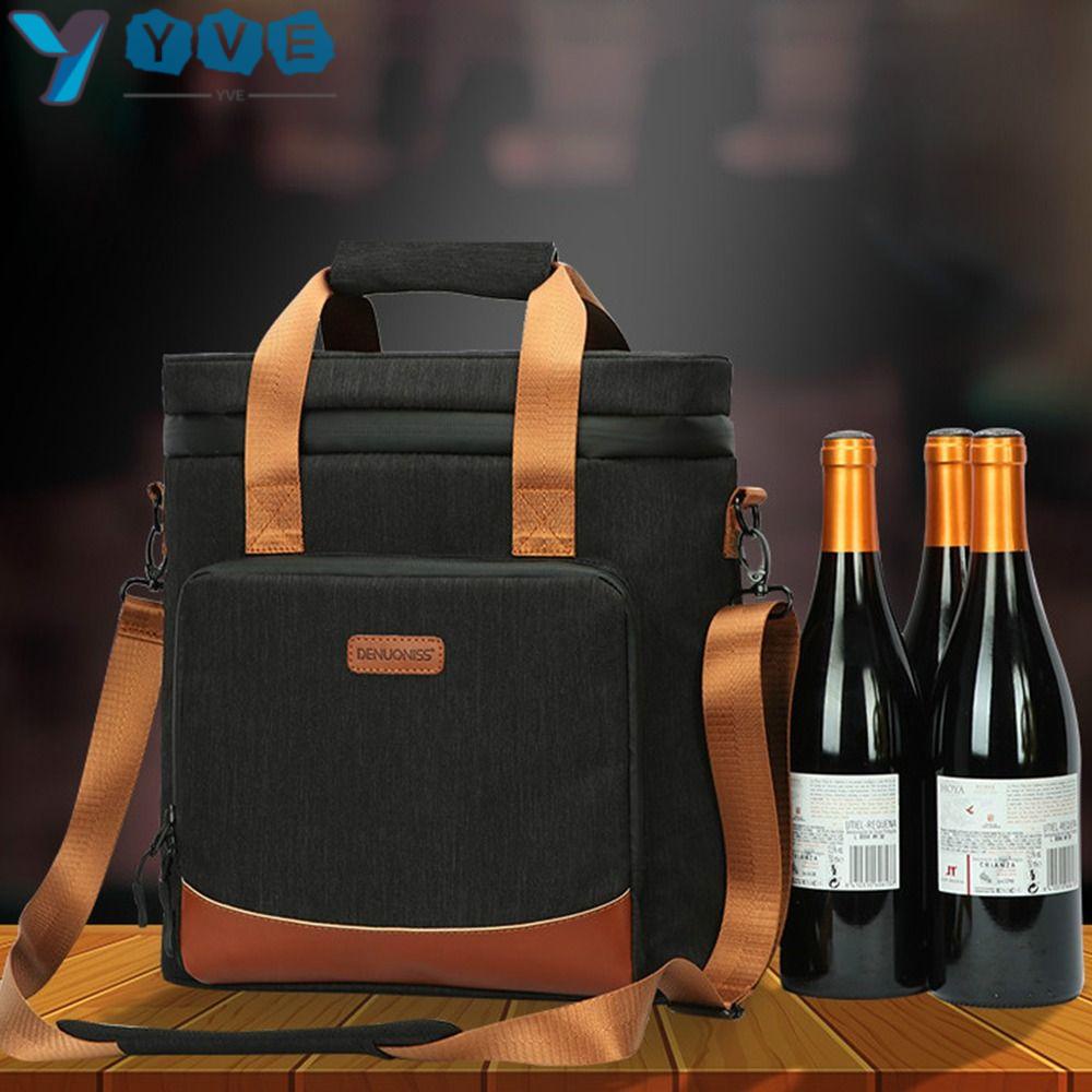 Set 3 Túi Da Đựng Rượu Vang Giữ Nhiệt Dung Tích 11L Phong Cách Vintage