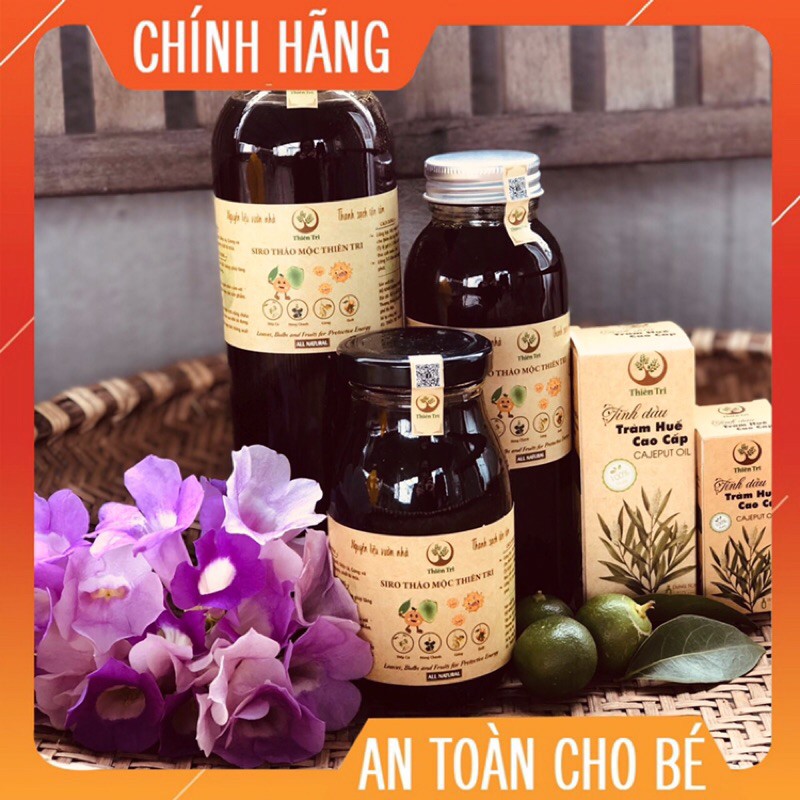 Siro ho thảo mộc húng chanh sạch Thiên Tri 300ml (có giấy kiểm định)