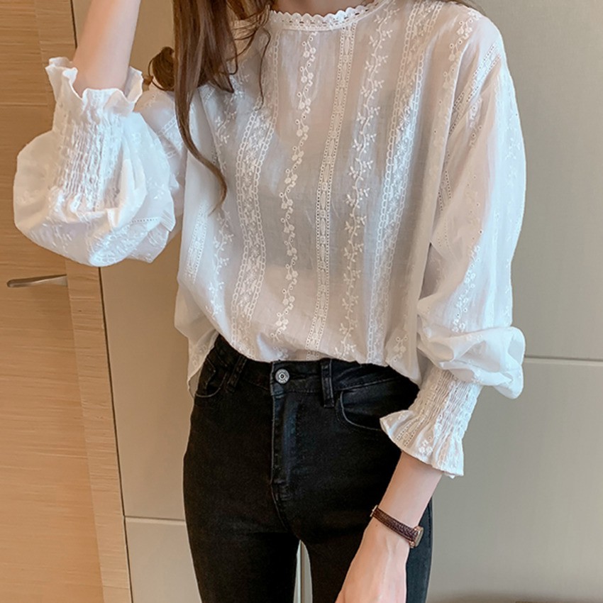 Áo Ren Tay Dài Cho Nữ