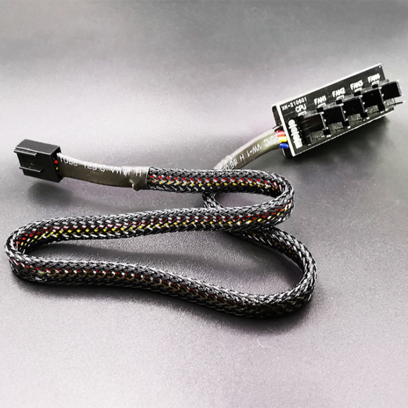 Bộ Điều Khiển Nhiệt Độ Quạt Cpu 4pin Pwm Hub 1 Sang 5 4pin