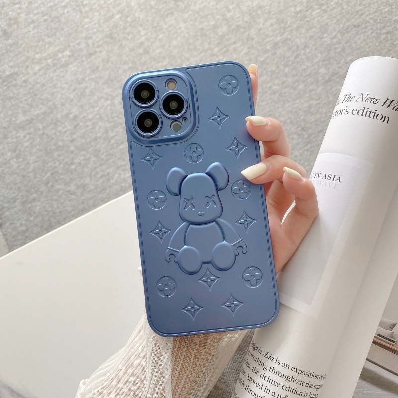 Ốp Điện Thoại Chống Sốc Họa Tiết Gấu Hợp Thời Trang Cho iPhone 14 13 12 11 Pro Max XS XR X 8 7 Plus