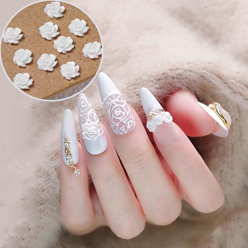 Phụ Kiện Trang Trí Móng Tay Hình Hoa Hồng Tinh Tế DIY