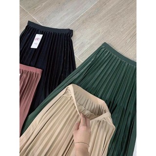 Chân váy xếp ly ánh nhũ