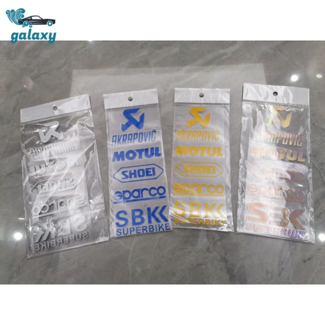 Galaxy Miếng Dán Trang Trí Mũ Bảo Hiểm / Xe Máy / Xe Hơi Phản Quang Độc Đáo