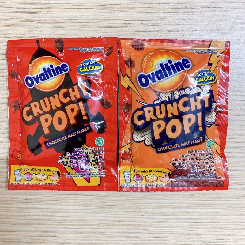 combo 30 gói kẹo rắc chocolate ovaltine crunchy pop 8G