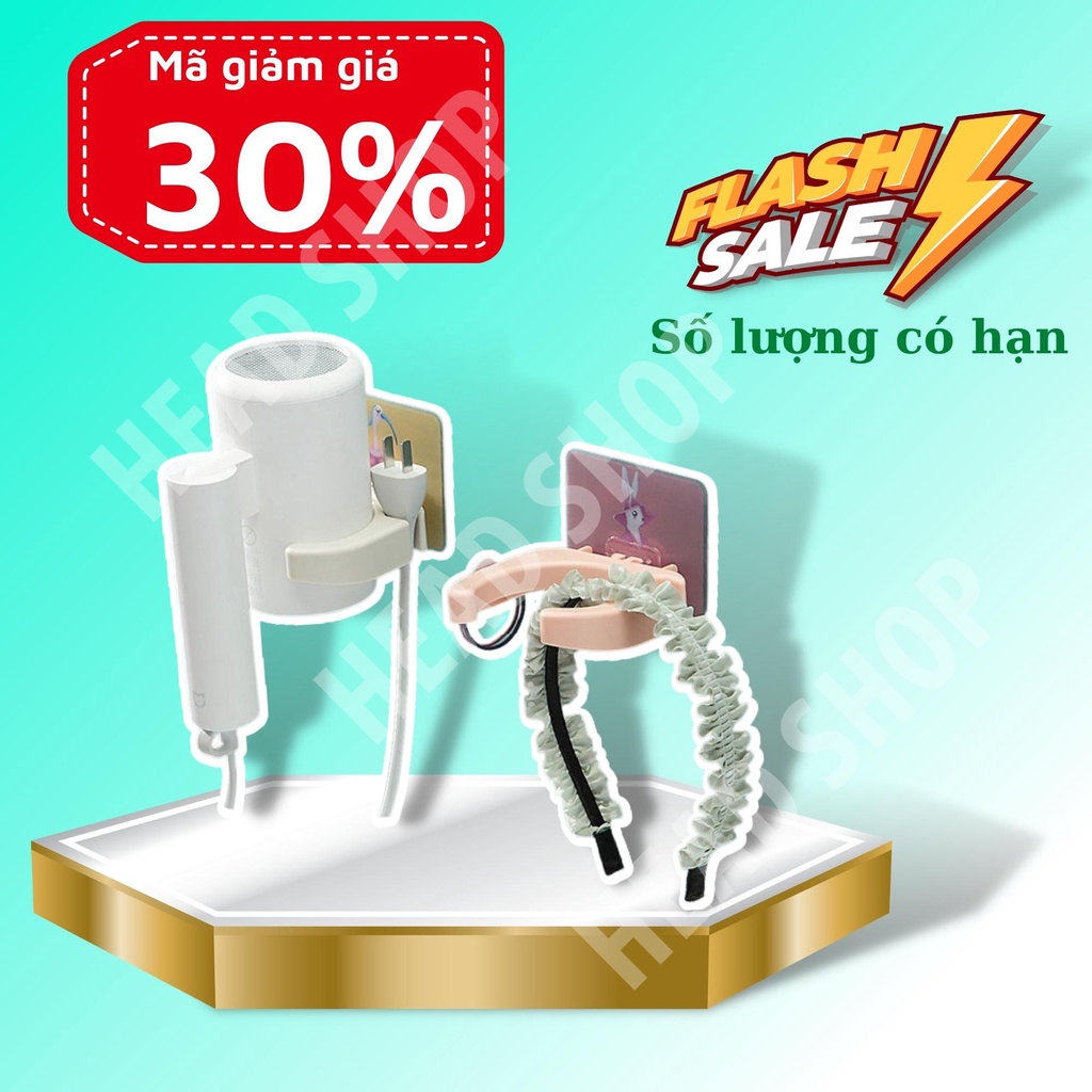 Hít dán tường treo máy sấy tóc Giá treo máy sấy tóc treo tường tiện lợi F658 HEAD SHOP