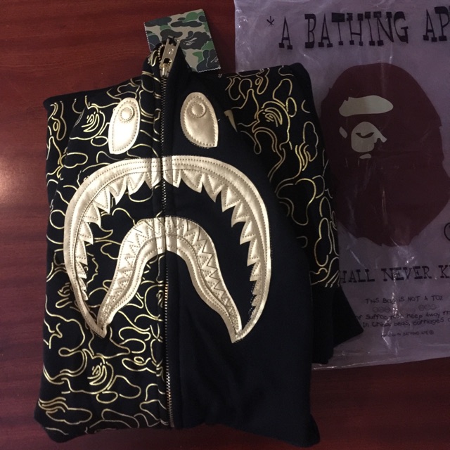 [Góc Ảnh Thật] Áo Bape Zip Hoodie Shark 
