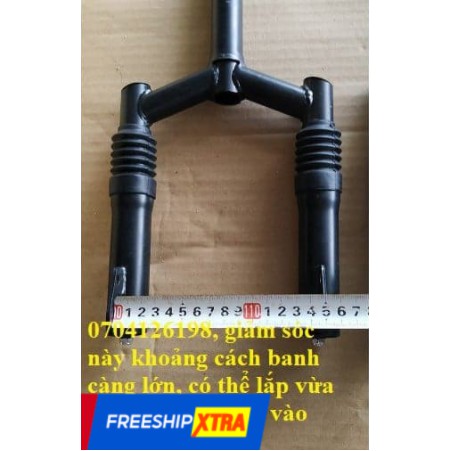 HOT.Phuộc nhún xe điện scooter lắp vừa 8 inch-12 inch, càng xe có giảm sóc, thụt xe điện