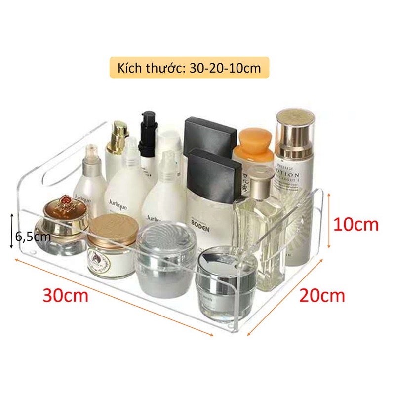 Khay mica đựng đồ nhà tắm, khay mica đựng mỹ phẩm để bàn
