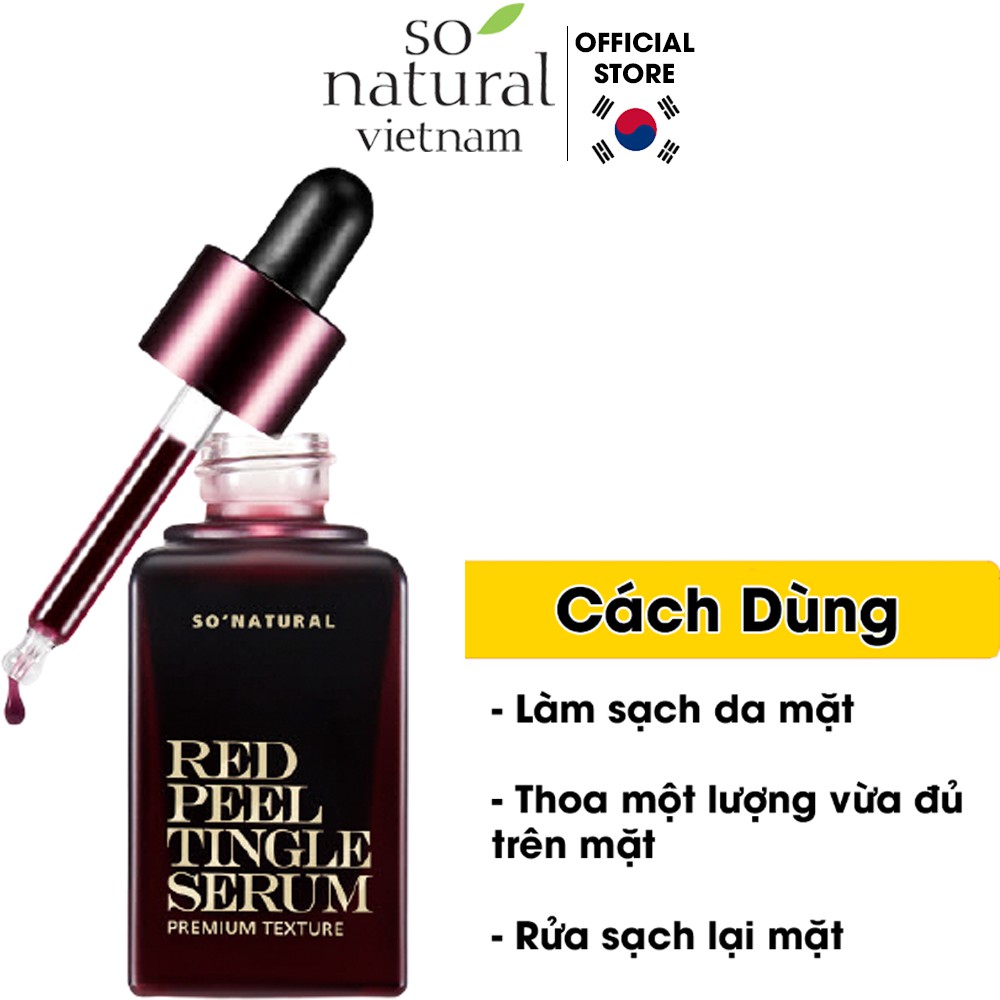 [Bản cao cấp Premium] Serum peel da sinh học Red Peel Tingle Premium 20ML,  So Natural Chính Hãng Hàn Quốc