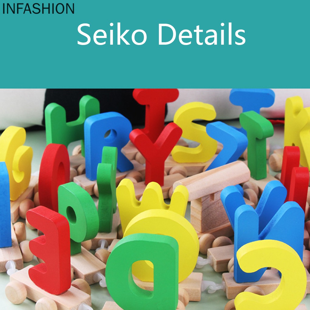 Bộ Đồ Chơi Xe Lửa In Chữ Cái Bằng Gỗ Cho Bé