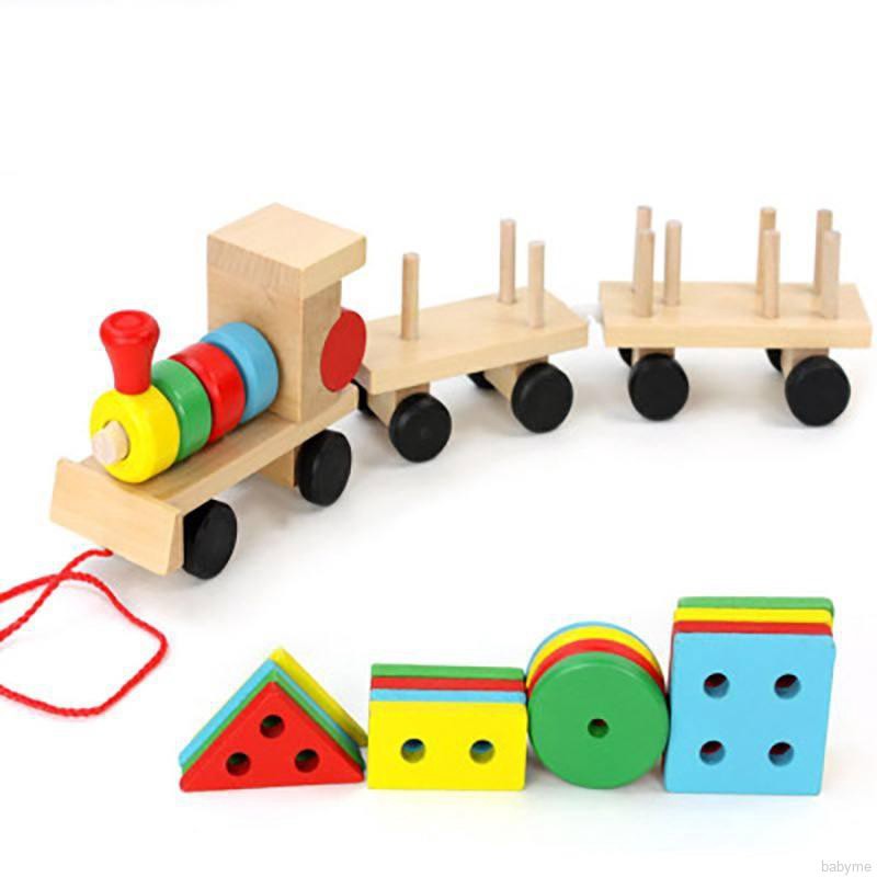 Bộ đồ chơi lắp ghép 3 món bằng gỗ cho bé
