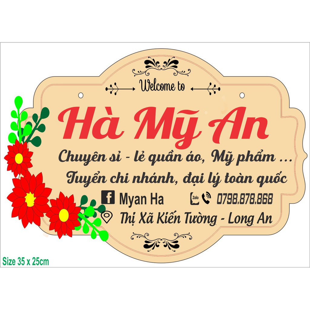 BẢNG GỖ TÊN SHOP [FREE SHIP-FREE THIẾT KẾ]