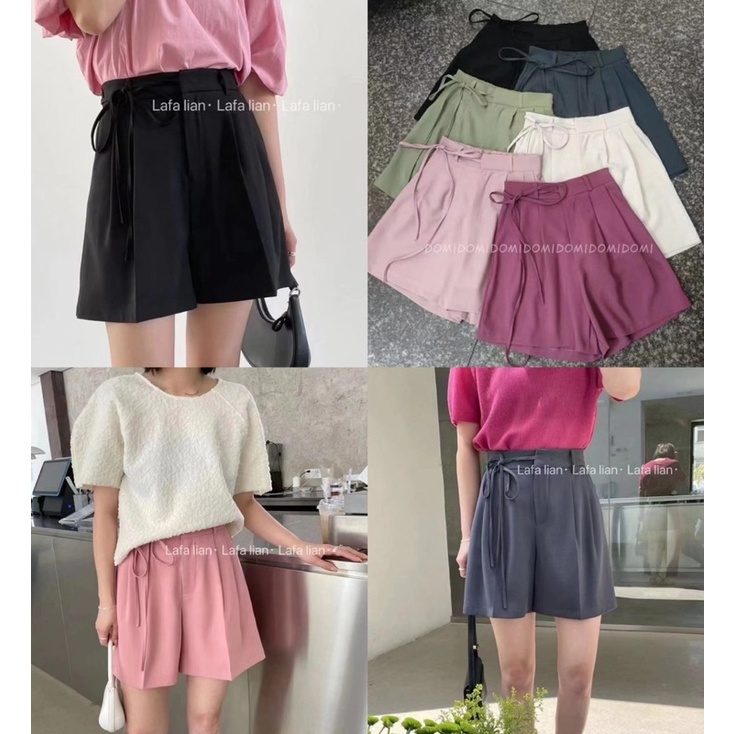 Quần short cạp chun sau dây buộc_Q0190