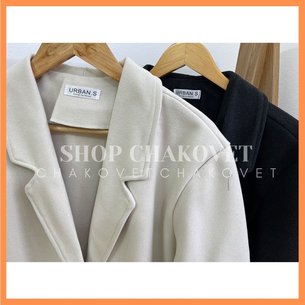Áo dạ nữ 1 lớp dầy dặn form rộng AD8120, kiểu áo blazer dạ trơn thiết kế 2 cúc túi hộp cổ vest đẹp cá tính sang chảnh