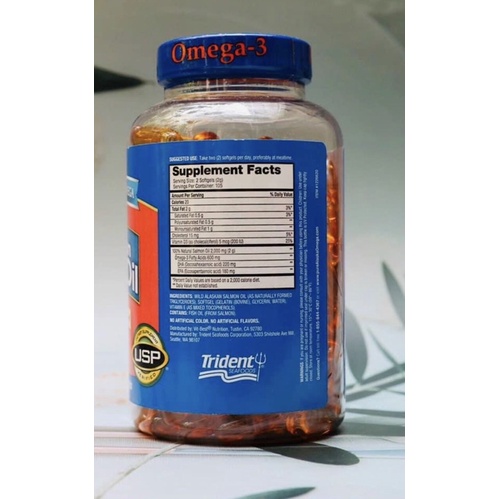 [CHÍNH HÃNG] Viên uống dầu cá hồi Pure Alaska Salmon Oil Omega 3 1000mg