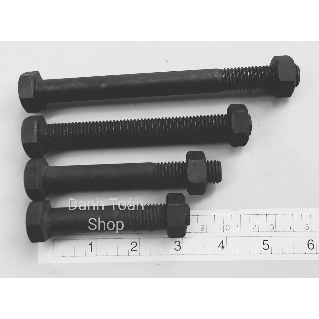 Bu Long M14x80mm, 100mm, 120mm, 150mm Thép Đen Tốt