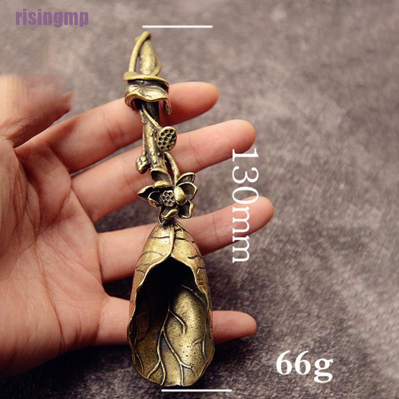 Muỗng múc trà bằng đồng thau hình hoa sen độc đáo sáng tạo