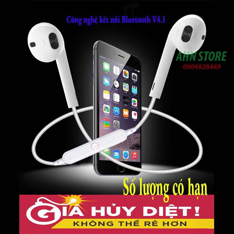 [Buôn,Sỉ] Tai nghe Bluetooth Sports Headset S6 siêu Bass + Tặng kèm dây sạc