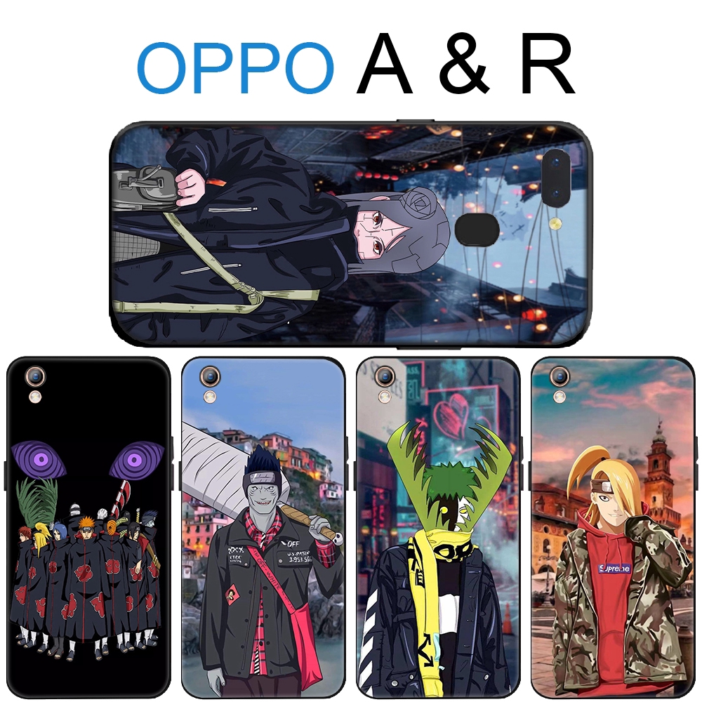 Ốp điện thoại dành cho OPPO F9 F7 F5 A73 A83 A1 A77 F3 A59 F1s A5s A39 A57 A37 Neo 9 A3s A13 hình Akatsuki Naruto