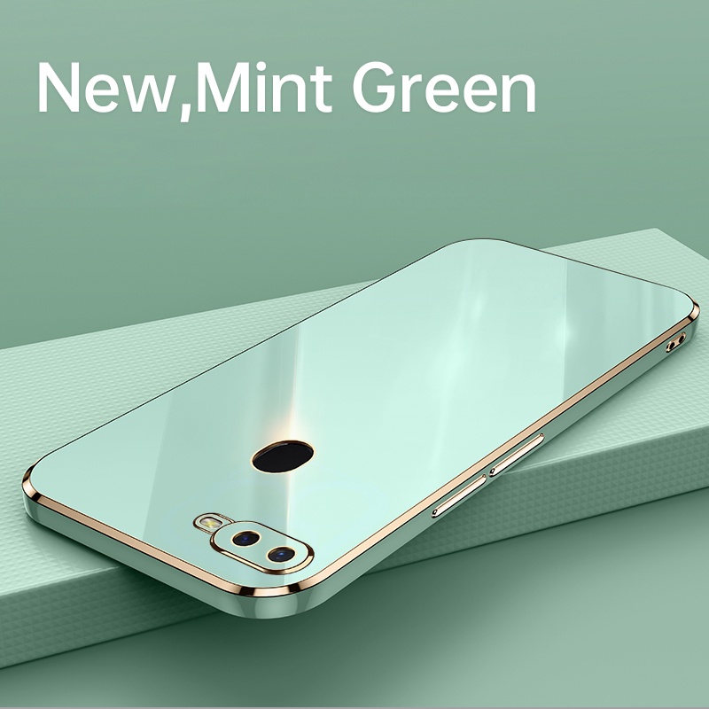 Ốp Điện Thoại Silicon TPU Mềm Mạ Vàng Sang Trọng Cho Oppo A12 A5S A3S A7 A11K A1K A83 A59 A57 A39 A37 F1S Realme C1 C2