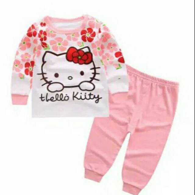 Bộ Đồ Ngủ Hello Kitty Dễ Thương Cho Bé Gái Bs062