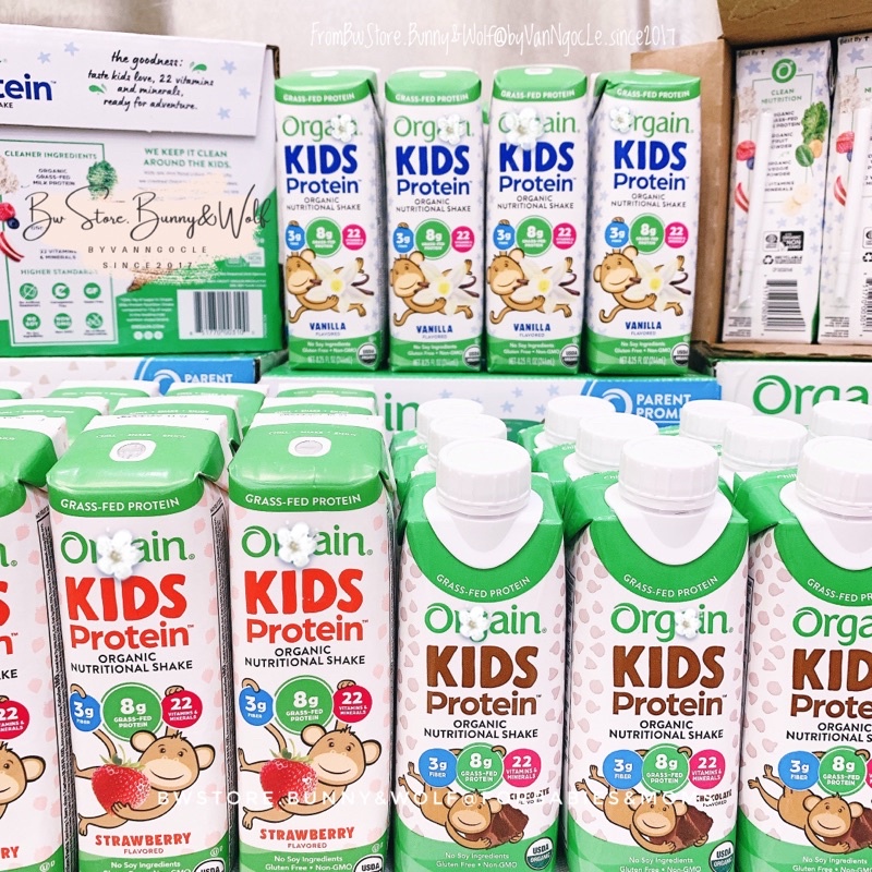 Sữa Tươi Hữu Cơ Orgain Kids Protein - Mỹ cho bé từ 2y+ - Hộp 244ml
