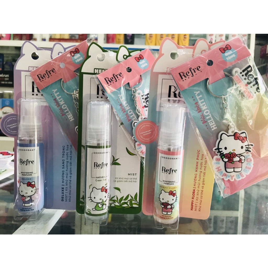 Xịt khử mùi hương Refre phiên bảng Hello Kitty