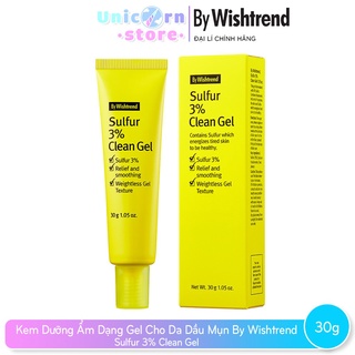 Kem Dưỡng Ẩm Dạng Gel Dành Cho Da Dầu Mụn By Wishtrend Sulfur 3% Clean Gel 30g