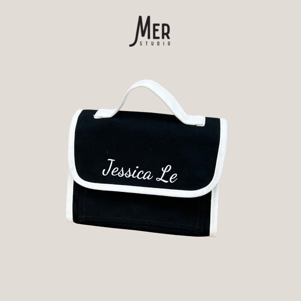 Túi xách nữ mini đeo chéo vải canvas Emily, túi xách đi chơi dạo phố MER STUDIO kích thước 22x16.5x8cm