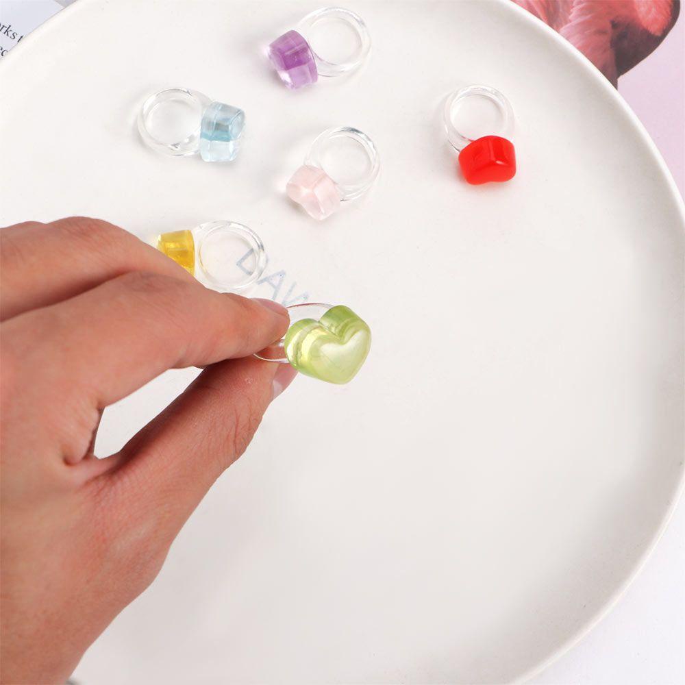 Nhẫn Acrylic Trong Suốt Phong Cách Hàn Quốc Cổ Điển Thời Trang Cho Nữ