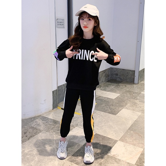 Set bộ quần áo thu đông cho bé gái 4-14 tuổi mẫu Prince. Thiết kế cá tính, đường may kỹ.MA90