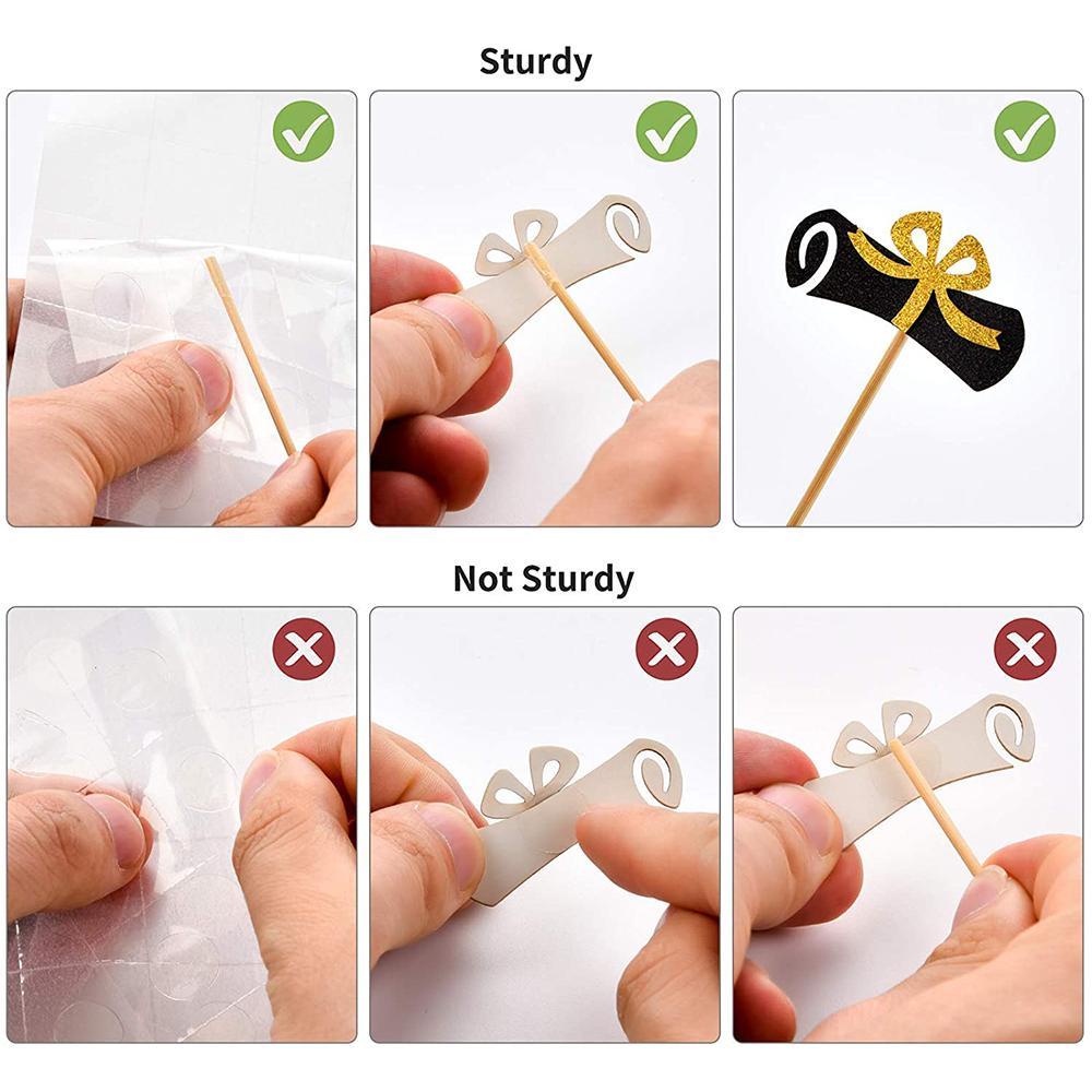 ESPO Set 12 Que Cắm Trang Trí Bánh Kem Hình Nón Tốt Nghiệp