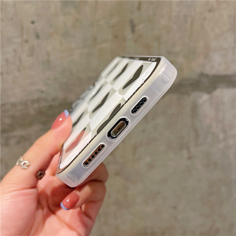 Ốp lưng iphone caro đen trắng hàng chuẩn cho Iphone 7 8 Plus SE X XS XS Max 11 12 13 14 Pro Max