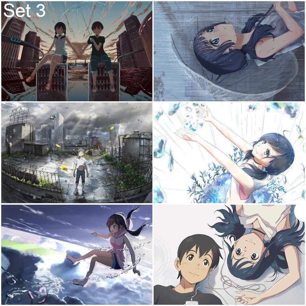 Bộ 6 Poster anime Tenki no Ko - Đứa con của thời tiết   - A3,A4,A5