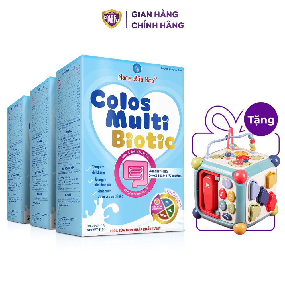 Combo 3 hộp sữa bột cho bé Colosmulti 350g - 450g [Quà Tặng Đồ Chơi Đa Tương Tác]