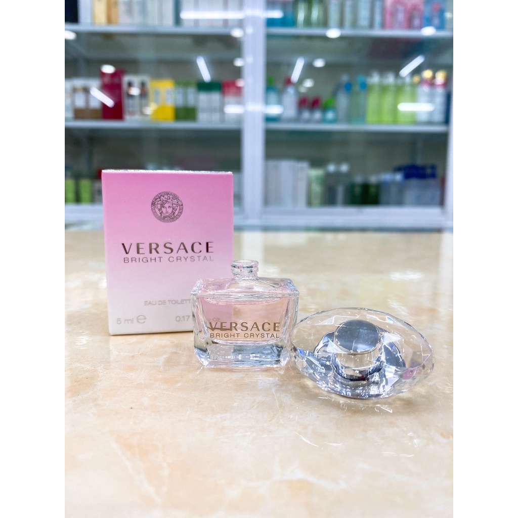 Nước Hoa Versace Bright Crystal Thơm Mát Dịu Ngọt Mini Size 5ml Made In Italy