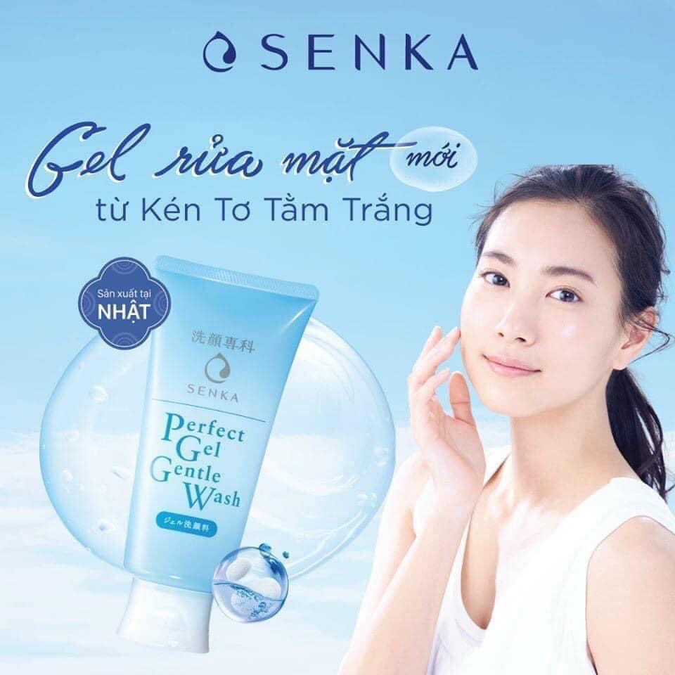 💦Sữa rửa mặt Senka Perfect Gel Gentle Wash 💦Thích hợp với da khô, da nhạy cảm.
