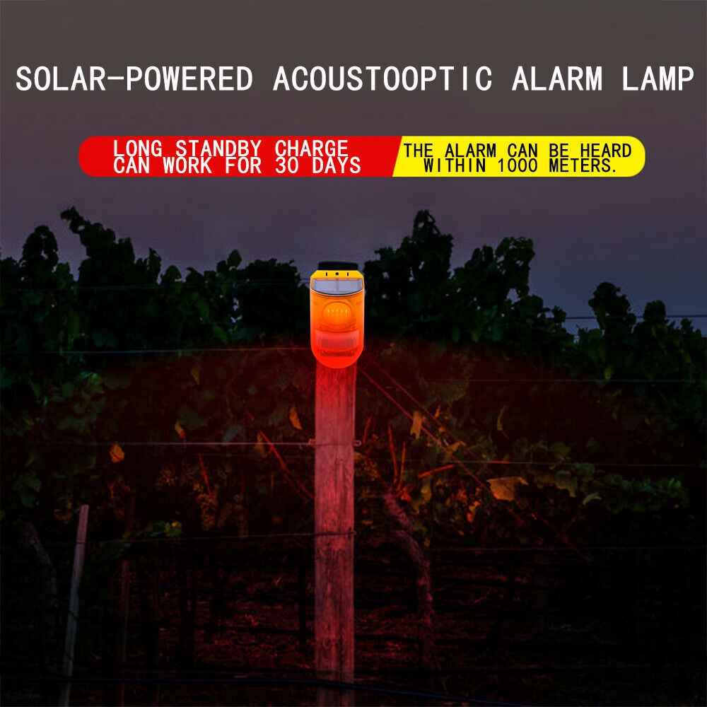 🔥🔥🔥Quality Solar Alarm Light Wireless IP65 Motion Sensor Outdoor Garden Security Lamp 110 Decibels Siren Strobe Security Alarm Solar Sound Warning Light