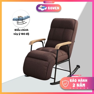 Ghế thư giãn bập bênh, ghế sofa đọc sách điều chỉnh 180 độ