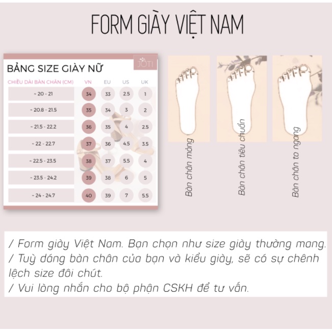 JOTI Giày Sandal Cao Gót Nữ Karima 3256VN6 2020 - Quai Ngang Đẹp Dịu Dàng Đế Trụ Dẹt 6cm - Mang Công Sở Đi Làm Dự Tiệc 5