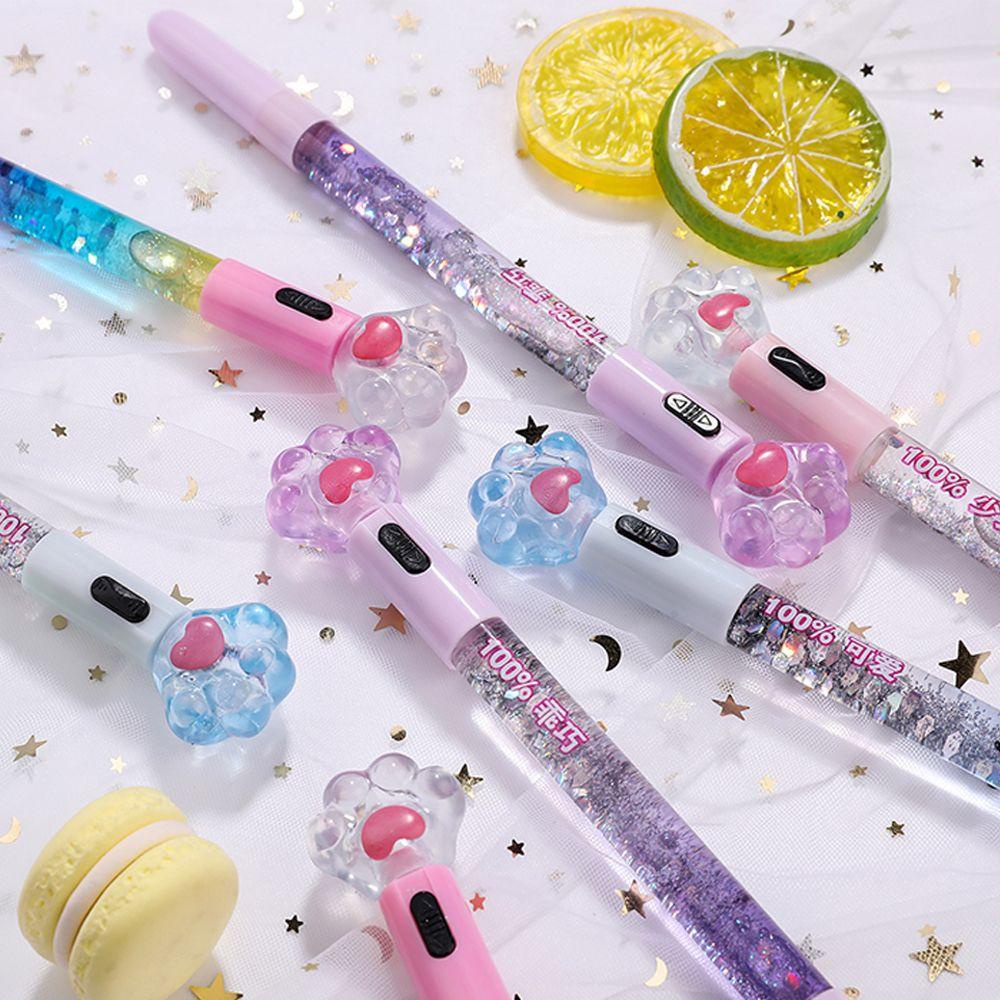 ✪NARCISSUS✪ Cute Gel Pen Cat Claw Office Supplies Stationery New Light Quicksand Student School